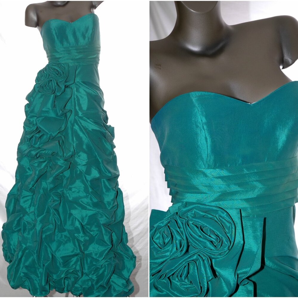 JOVANI Prom DRESS Emerald STRAPLESS Grad Gown Pageant Gala Wedding Formal NWT 10